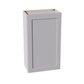 HA - W2136: Ash Gray Shaker 21"W x 36"H 1 Door & 2 Shelves Standard Wall Cabinet - homecabinets