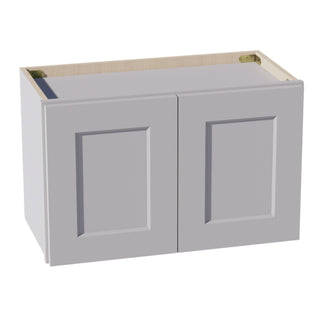 HA - W2415: Ash Gray Shaker 24"W x 15"H 2 Doors Standard Wall Bridge Cabinet - homecabinets