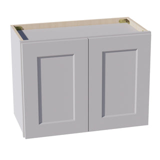 HA - W2418: Ash Gray Shaker 24"W x 18"H 2 Doors Standard Wall Bridge Cabinet - homecabinets