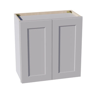 HA - W2424: Ash Gray Shaker 24"W x 24"H 2 Doors Standard Wall Bridge Cabinet - homecabinets