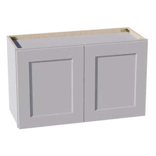 HA - W3018: Ash Gray Shaker 30"W x 18"H 2 Doors Standard Wall Bridge Cabinet - homecabinets