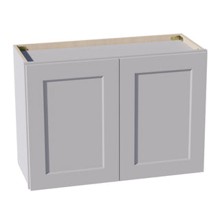 HA - W3021: Ash Gray Shaker 30"W x 21"H 2 Doors Standard Wall Bridge Cabinet - homecabinets