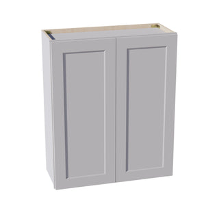 HA - W3036: Ash Gray Shaker 30"W x 36"H 2 Doors & 2 Shelves Standard Wall Cabinet - homecabinets