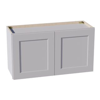 HA - W3318: Ash Gray Shaker 33"W x 18"H 2 Doors Standard Wall Bridge Cabinet - homecabinets