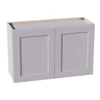 HA - W3321: Ash Gray Shaker 33"W x 21"H 2 Doors Standard Wall Bridge Cabinet - homecabinets