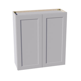 HA - W3336: Ash Gray Shaker 33"W x 36"H 2 Doors & 2 Shelves Standard Wall Cabinet - homecabinets