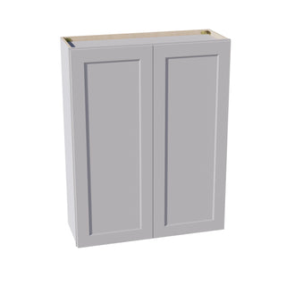 HA - W3342: Ash Gray Shaker 33"W x 42"H 2 Doors & 3 Shelves Standard Wall Cabinet - homecabinets