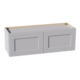 HA - W3612: Ash Gray Shaker 36"W x 12"H 2 Doors Standard Wall Bridge Cabinet - homecabinets