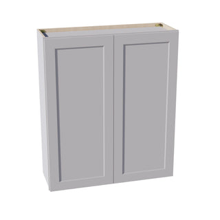 HA - W3612: Ash Gray Shaker 36"W x 12"H 2 Doors Standard Wall Bridge Cabinet - homecabinets