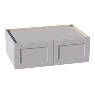 HA - W361224: Ash Gray Shaker 36"W x 12"H x 24"D 2 Doors Standard Bridge Wall Cabinet - homecabinets