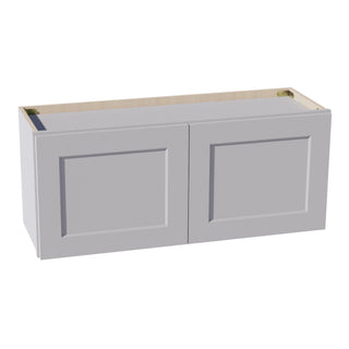 HA - W3615: Ash Gray Shaker 36"W x 15"H 2 Doors Standard Wall Bridge Cabinet - homecabinets