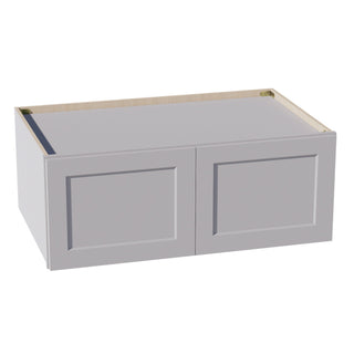 HA - W361524: Ash Gray Shaker 36"W x 15"H x 24"D 2 Doors Standard Bridge Wall Cabinet - homecabinets