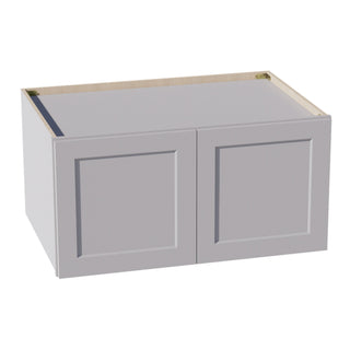 HA - W361824: Ash Gray Shaker 36"W x 18"H x 24"D 2 Doors Standard Bridge Wall Cabinet - homecabinets