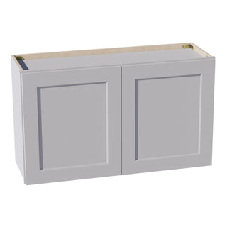 HA - W3621: Ash Gray Shaker 36"W x 21"H 2 Doors Standard Wall Bridge Cabinet - homecabinets