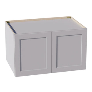 HA - W362124: Ash Gray Shaker 36"W x 21"H x 24"D 2 Doors & 1 Shelf Standard Bridge Wall Cabinet - homecabinets