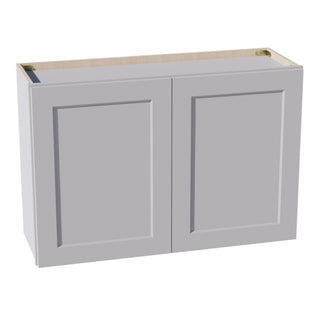 HA - W3624: Ash Gray Shaker 36"W x 24"H 2 Doors Standard Wall Bridge Cabinet - homecabinets