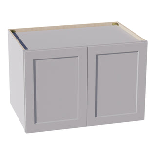 HA - W362424: Ash Gray Shaker 36"W x 24"H x 24"D 2 Doors & 1 Shelf Standard Bridge Wall Cabinet - homecabinets