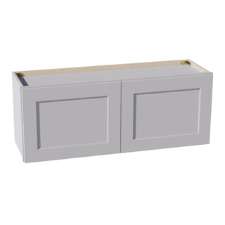 HA - W3915: Ash Gray Shaker 39"W x 15"H 2 Doors Standard Wall Bridge Cabinet - homecabinets