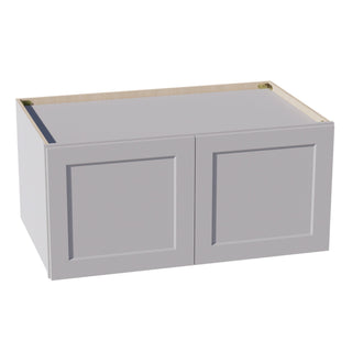 HA - W391824: Ash Gray Shaker 39"W x 18"H x 24"D 2 Doors Standard Bridge Wall Cabinet - homecabinets