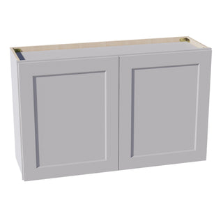 HA - W3924: Ash Gray Shaker 39"W x 24"H 2 Doors Standard Wall Bridge Cabinet - homecabinets