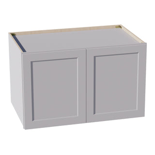 HA - W392424: Ash Gray Shaker 39"W x 24"H x 24"D 2 Doors & 1 Shelf Standard Bridge Wall Cabinet - homecabinets