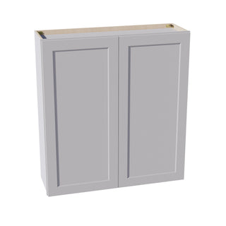 HA - W3942: Ash Gray Shaker 39"W x 42"H 2 Doors & 3 Shelves Standard Wall Cabinet - homecabinets