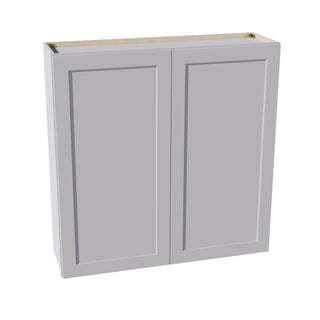 HA - W4242: Ash Gray Shaker 42"W x 42"H 2 Doors & 3 Shelves Standard Wall Cabinet - homecabinets