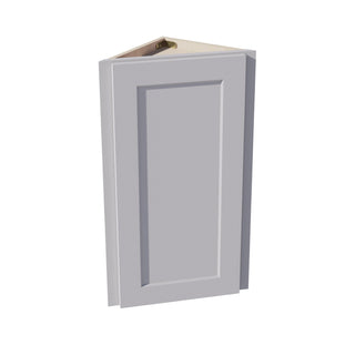 HA - WAE1230: Ash Gray Shaker 12"W x 30"H x 12"D 1 Door & 2 Shelves Wall Angle End Cabinet - homecabinets