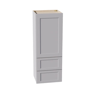 HA - WD1848: Ash Gray Shaker 18"W x 48"H 1 Door & 2 Drawers Special Wall Cabinet - homecabinets