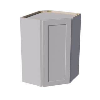 HA - WDC2436: Ash Gray Shaker 24"W x 36"H 1 Door & 2 Shelves Diagonal Wall Corner Cabinet - homecabinets