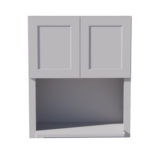 HA - WM3036: Ash Gray Shaker 30"W x 36"H 2 Doors Wall Built - in Microwave Cabinets - homecabinets