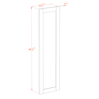 HA - WP - W42: Ash Gray Shaker 42" - 11 - 1/2"W x 41 - 1/2"H x 3/4"D Wainscot Panel Wall - homecabinets