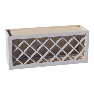 HA - WR3615: Ash Gray Shaker 36"W x 15"H x 12"D Wall Wine Rack Incl. Shelf - homecabinets