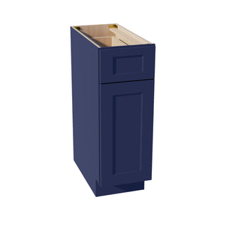 HB - B12: Indigo Blue Shaker 12" 1 Drawer 1 Door Standard Base Cabinet - homecabinets