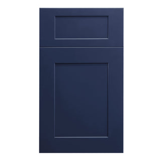 HB - BES12R: Indigo Blue Shaker 12" 4 Shelves End Shelf Corner Base Cabinets (Right Open) - homecabinets