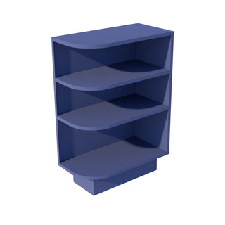 HB - BES12R: Indigo Blue Shaker 12" 4 Shelves End Shelf Corner Base Cabinets (Right Open) - homecabinets