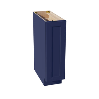 HB - BF09 - PO: Indigo Blue Shaker 09" Full Door Pull Out Spice Rack Base Cabinets - homecabinets