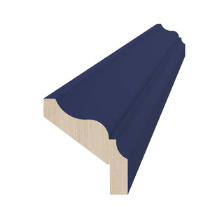 HB - CM6: Indigo Blue Shaker 96"W x 3 - 1/2"H x 2 - 1/2"D Crown Molding - homecabinets