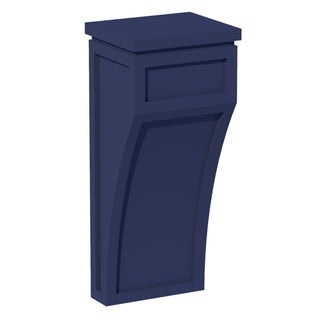 HB - CML: Indigo Blue Shaker 5 - 1/4"W x 12 - 1/2"H x 4 - 1/2"D Large Corbel - homecabinets