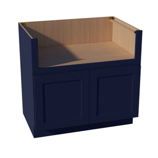 HB - FS36: Indigo Blue Shaker 36" 2 Doors Farm House Sink Base Cabinet - homecabinets