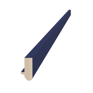 HB - LRM: Indigo Blue Shaker 96"W x 1 - 1/2"H x 3/4"D Light Rail Molding - homecabinets