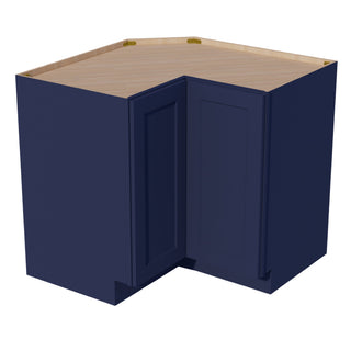 HB - LSB33: Indigo Blue Shaker 33" 2 Doors Lazy Susan Corner Base Cabinets - homecabinets