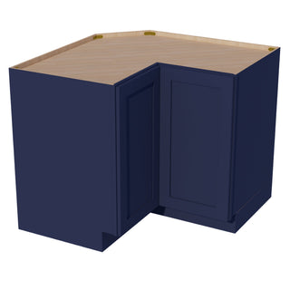 HB - LSB36: Indigo Blue Shaker 36" 2 Doors Lazy Susan Corner Base Cabinets - homecabinets