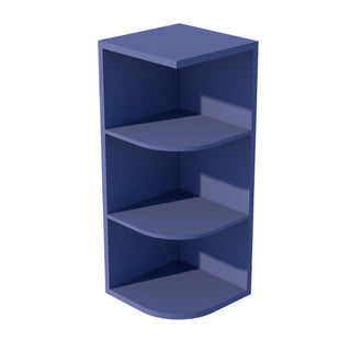 HB - OE1230: Indigo Blue Shaker 12"W x 30"H 4 Shelves Wall End Shelf Cabinet - homecabinets