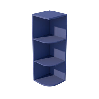 HB - OE1236: Indigo Blue Shaker 12"W x 36"H 4 Shelves Wall End Shelf Cabinet - homecabinets