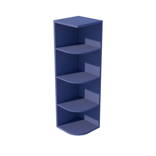 HB - OE1242: Indigo Blue Shaker 12"W x 42"H 4 Shelves Wall End Shelf Cabinet - homecabinets