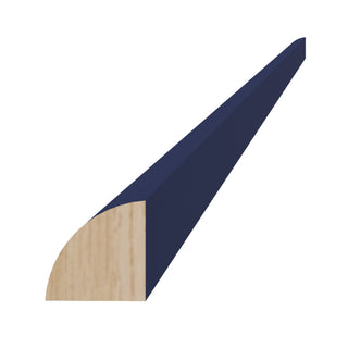 HB - QRM: Indigo Blue Shaker 96"W x 3/4"H x 3/4"D Quarter Round Shoe Molding - homecabinets