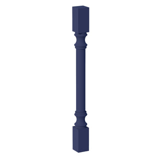 HB - RP336: Indigo Blue Shaker 03"W x 36"H x 03"D Round Roman Pillar - homecabinets