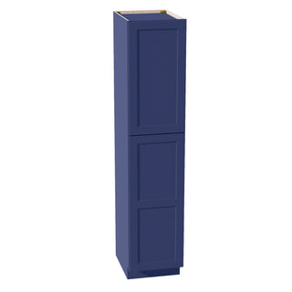 HB - TP1884: Indigo Blue Shaker 18"W x 84"H x 24"D 2 Doors & 5 Shelves Tall Shelf Pantry Cabinets - homecabinets