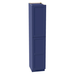 HB - TP1890: Indigo Blue Shaker 18"W x 90"H x 24"D 2 Doors & 5 Shelves Tall Shelf Pantry Cabinets - homecabinets